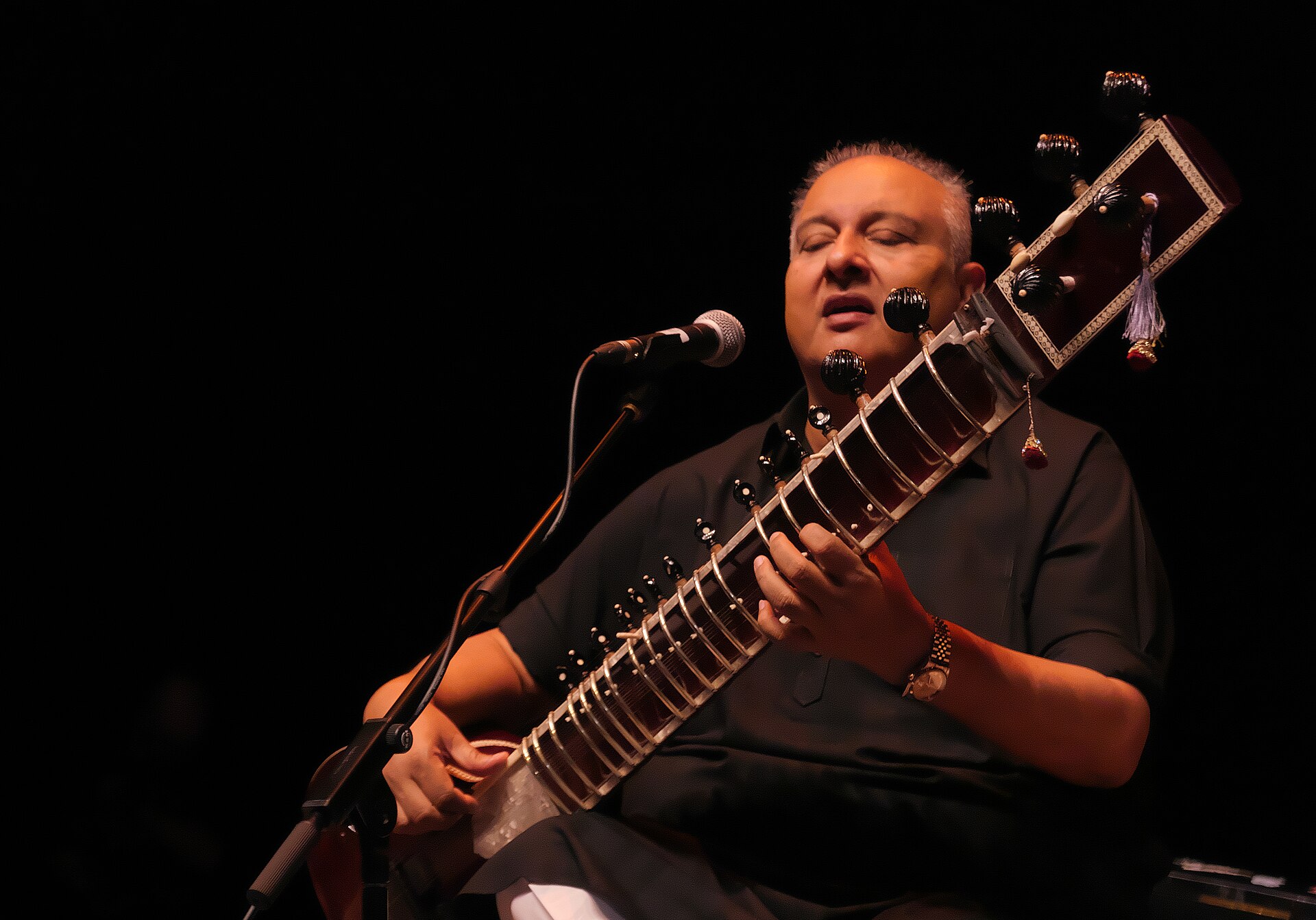 Portrait of Ustad Shujaat Husain Khan
